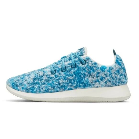 NEW Allbirds Wool Runner Fluff’s Sneakers Womens Size 6 Blue White - Picture 1 of 4